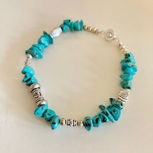 Bracelet, turquoise and silver